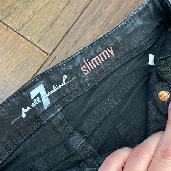 Seven for all mankind black jeans, slim, kids size 8 - Picture 2 of 4